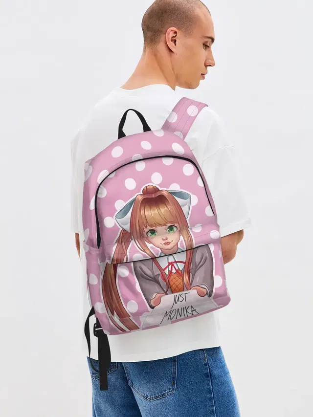 Джинсовый рюкзак с принтом «Monika Pop Art»