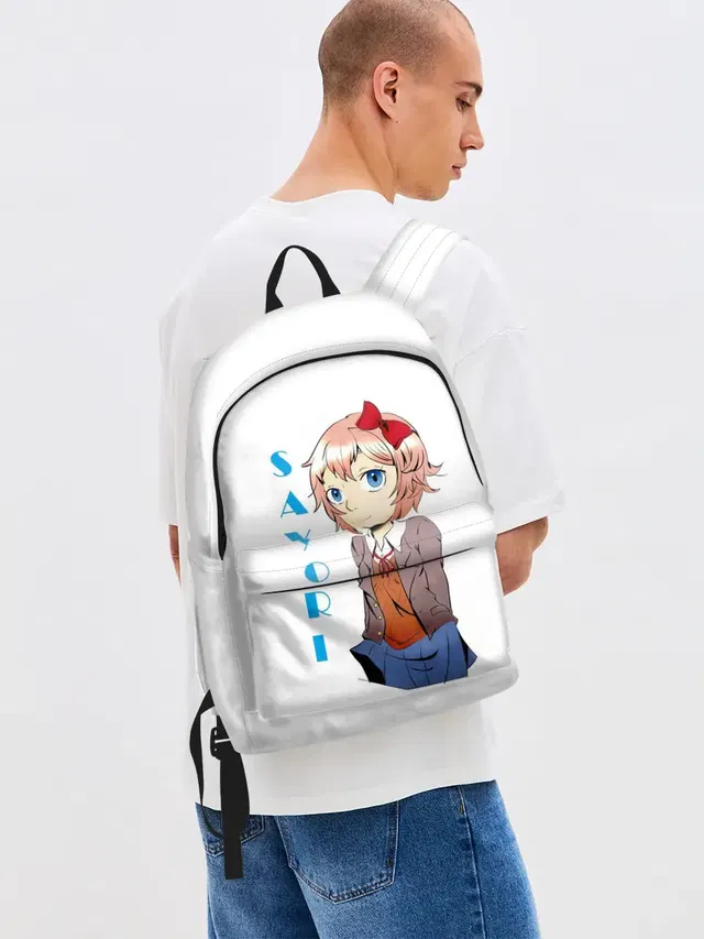 Джинсовый рюкзак с принтом «Doki Doki SAYORI»