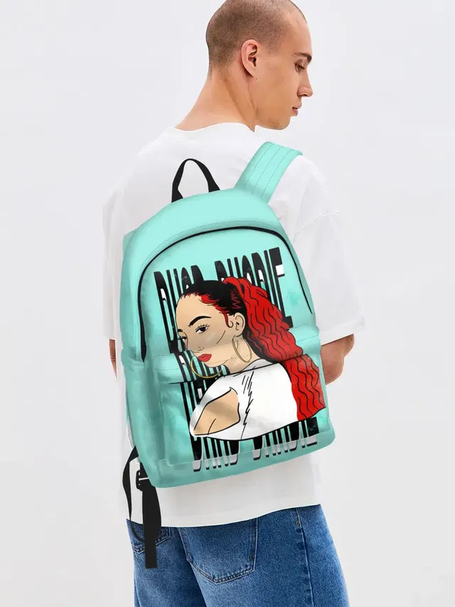 Джинсовый рюкзак с принтом «Bhad Bhabie — Bad Bhabi»