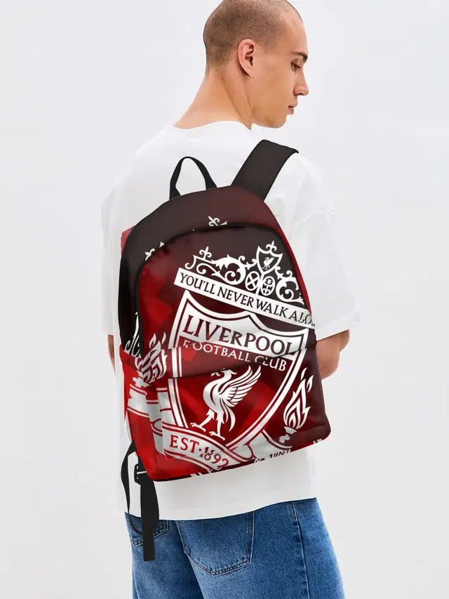 Джинсовый рюкзак с принтом «Soccer badge»
