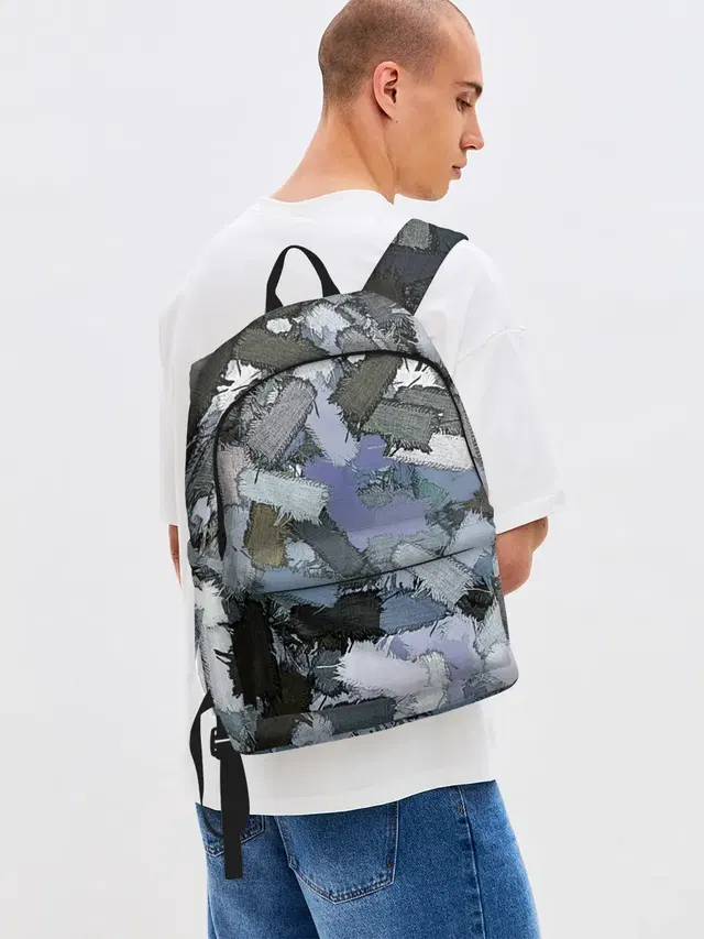 Джинсовый рюкзак с принтом «patchwork pattern — Patchwork»