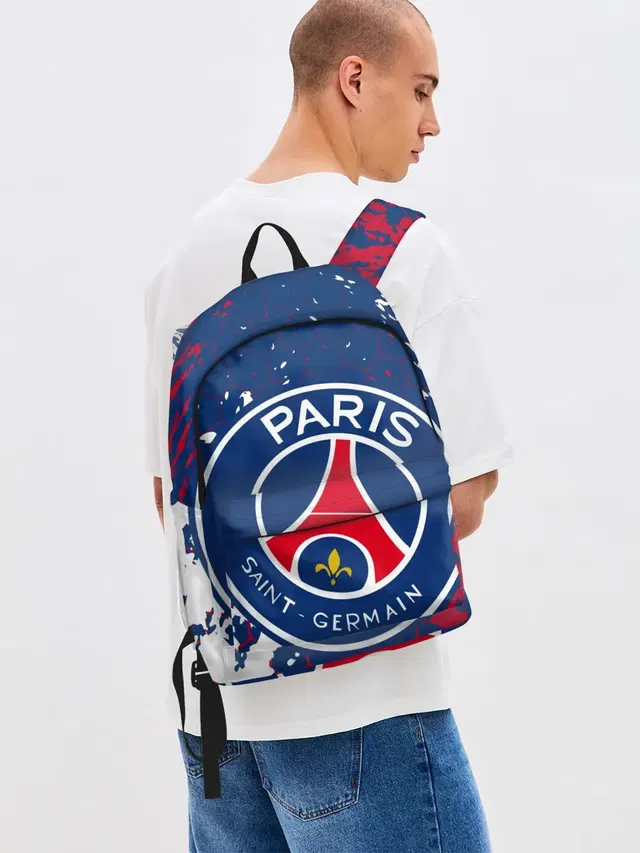 Джинсовый рюкзак с принтом «ПСЖ — ФК ПСЖ — FC PSG — PARIS SG»