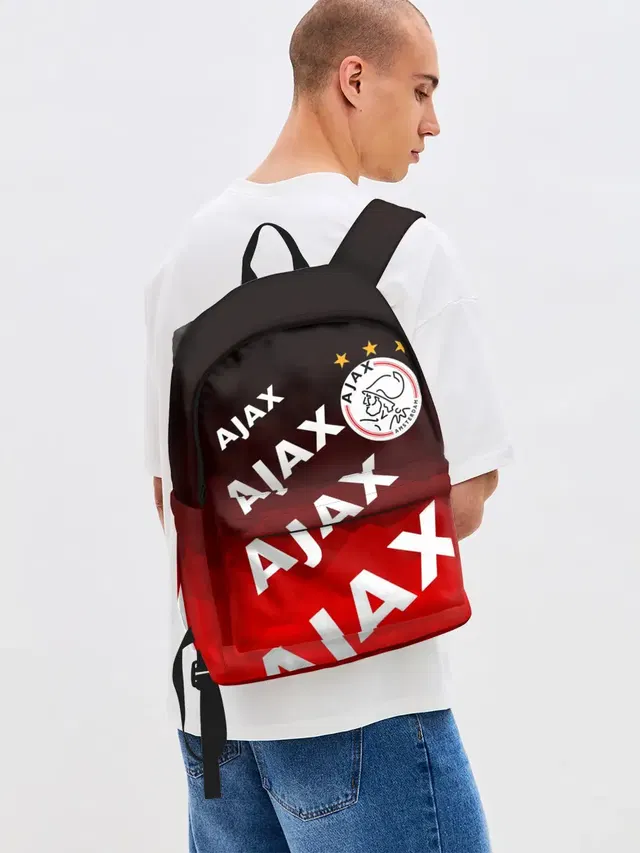 Джинсовый рюкзак с принтом «FC Ajax Amsterdam — ФК АЯКС»