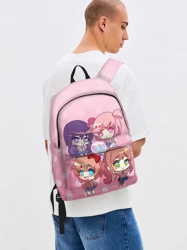 Джинсовый рюкзак с принтом «Doki Doki Literature Club»