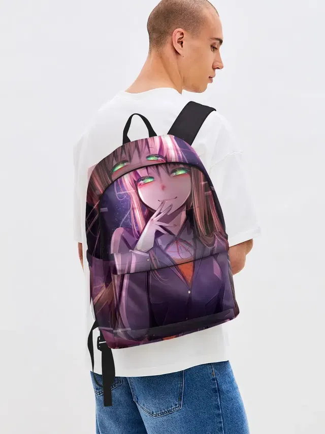 Джинсовый рюкзак с принтом «Doki Doki Literature Club — Monika Doki Doki»