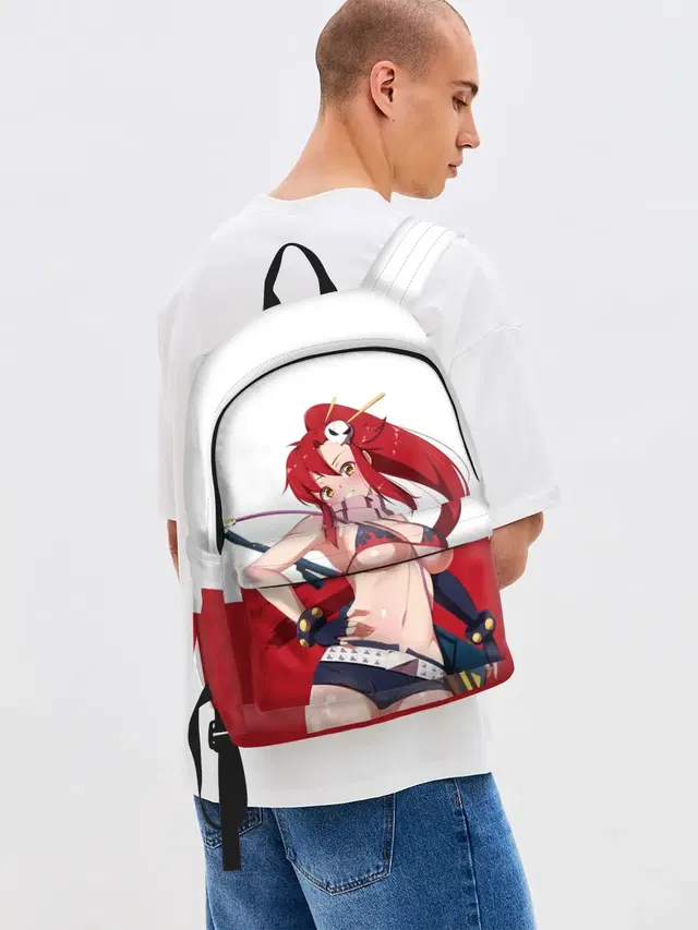 Джинсовый рюкзак с принтом «Yoko Littner»