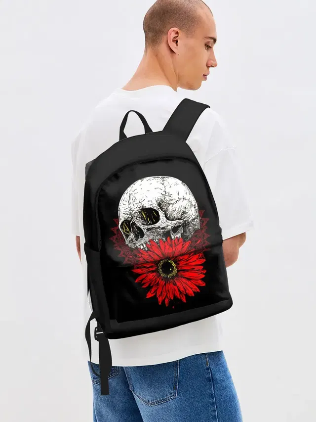 Череп и Красный Цветок | Skull
