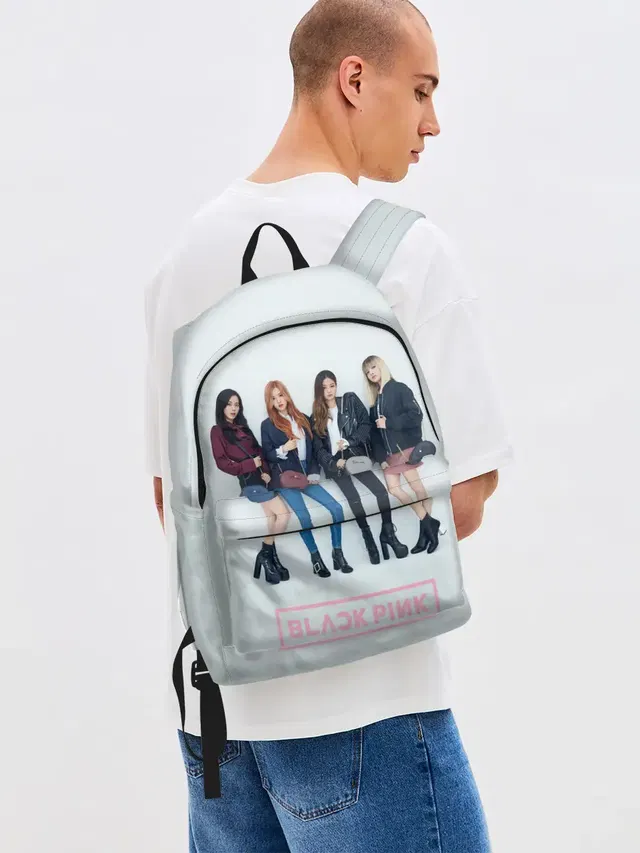 Джинсовый рюкзак с принтом «Blackpink Squad»
