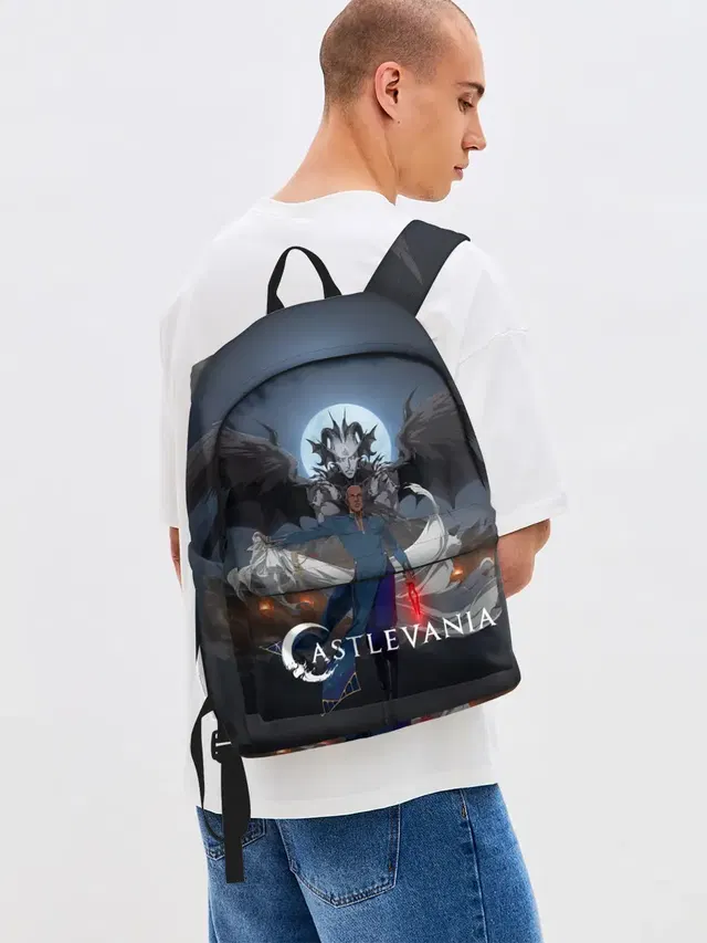 Джинсовый рюкзак с принтом «Castlevania Исаак»