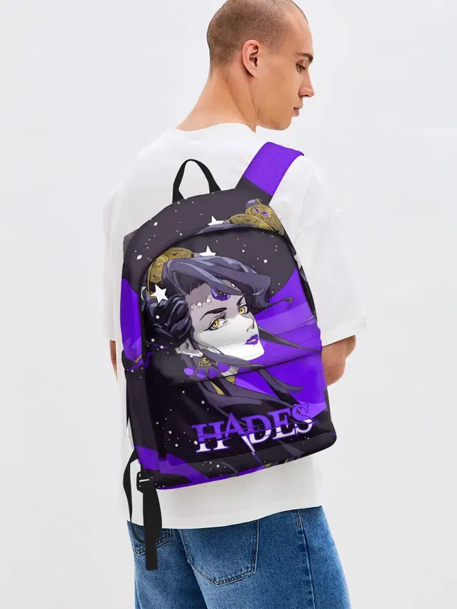 Джинсовый рюкзак с принтом «Hades Nyx»