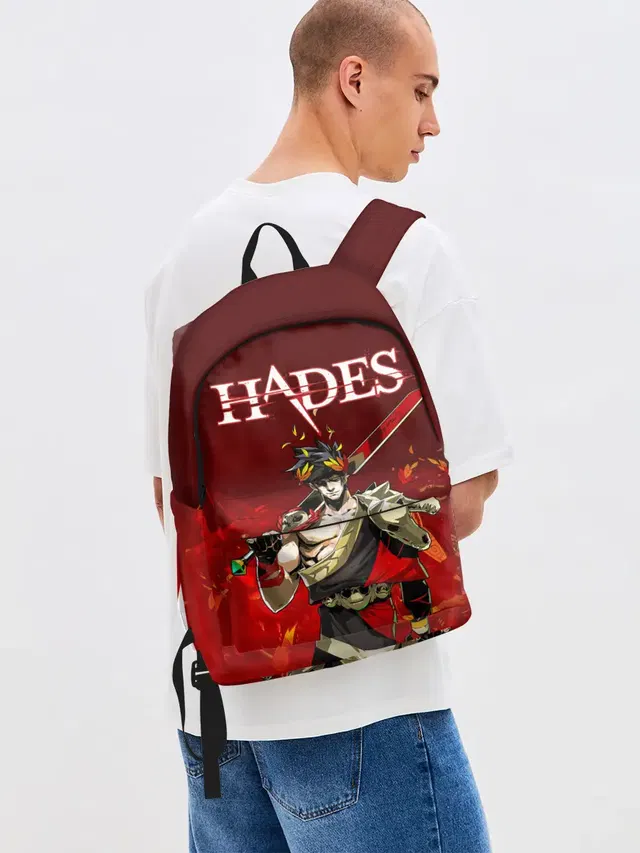 Джинсовый рюкзак с принтом «Hades Zagrei»