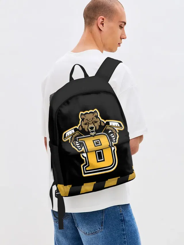 Джинсовый рюкзак с принтом «НХЛ — BOSTON BRUINS»