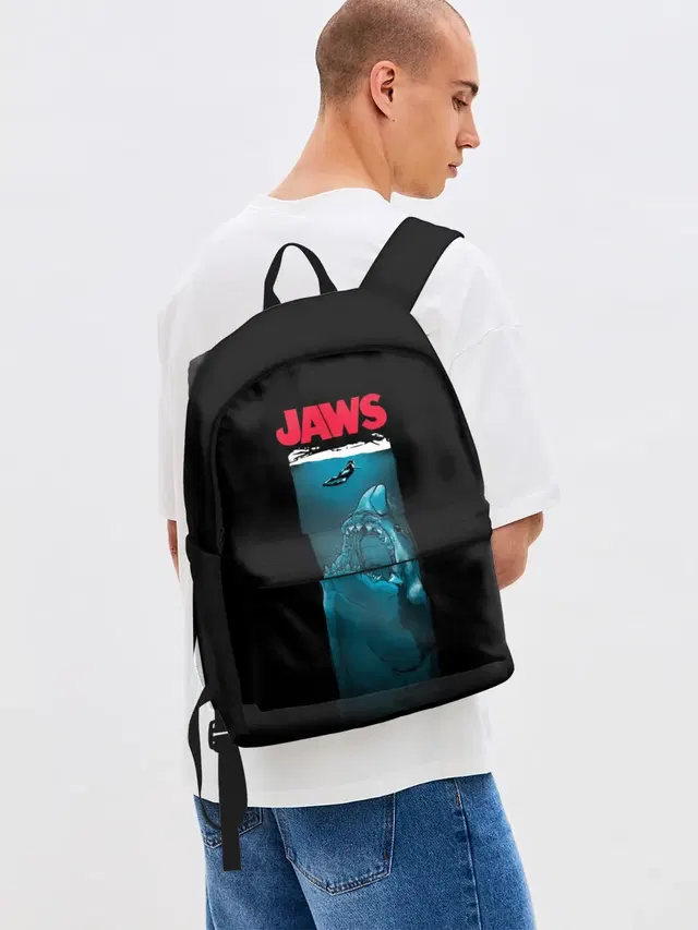 Джинсовый рюкзак с принтом «Jaws — Челюсти»
