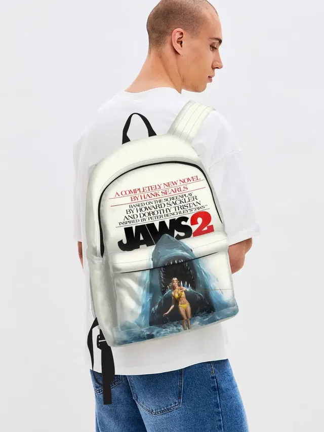 Джинсовый рюкзак с принтом «Разные фильмы — Jaws 2»