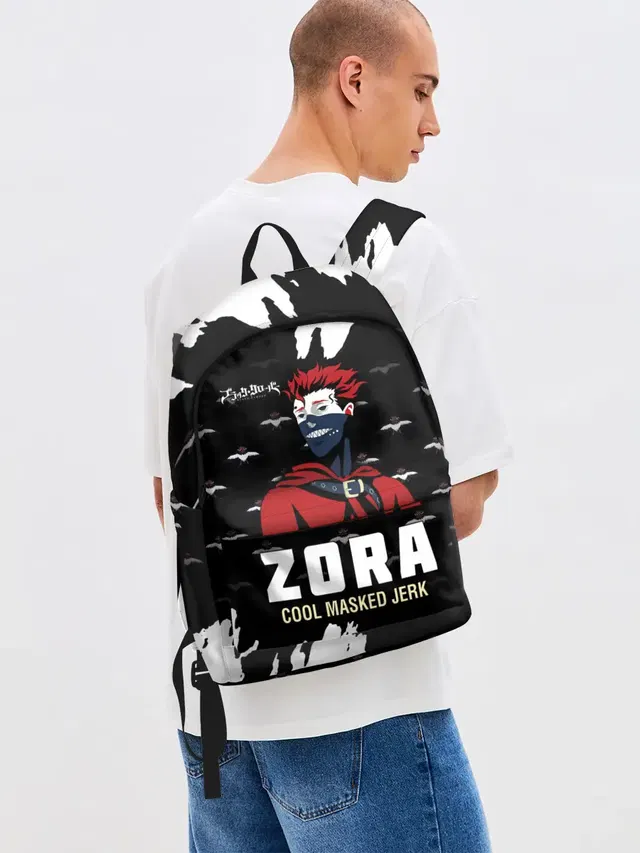 Джинсовый рюкзак с принтом «Zora Cool Masked Jerk»