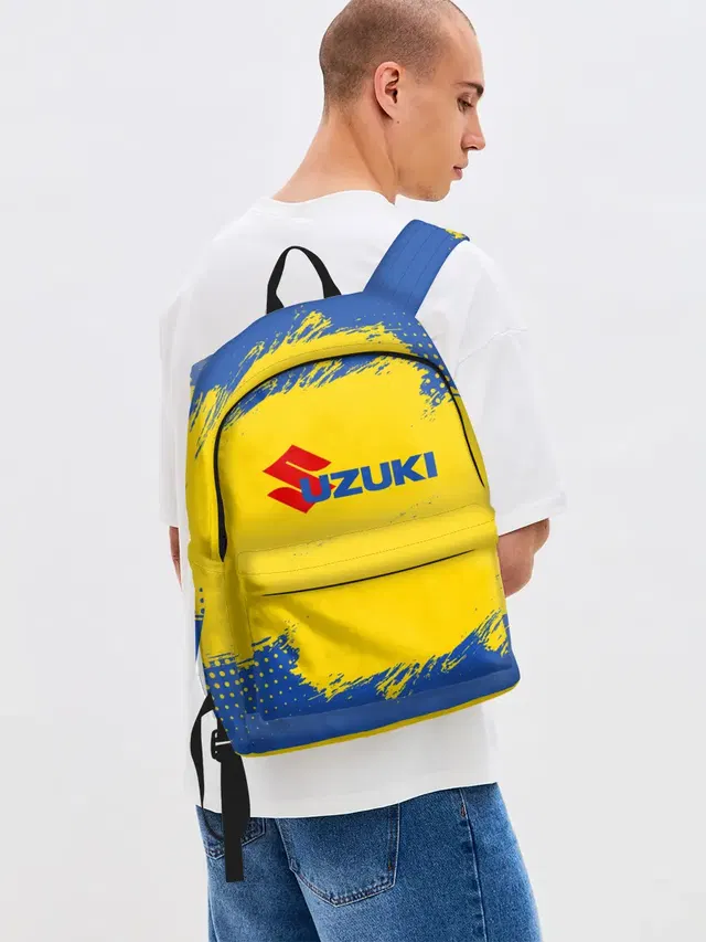 Джинсовый рюкзак с принтом «Suzuki»