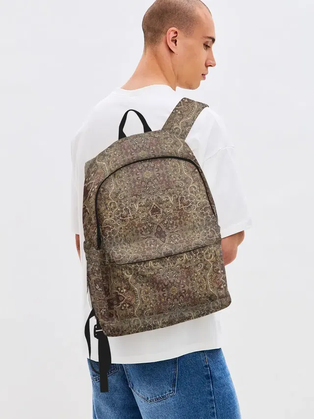 Джинсовый рюкзак с принтом «Разные тренды — КрасиВые Узоры Ковра»