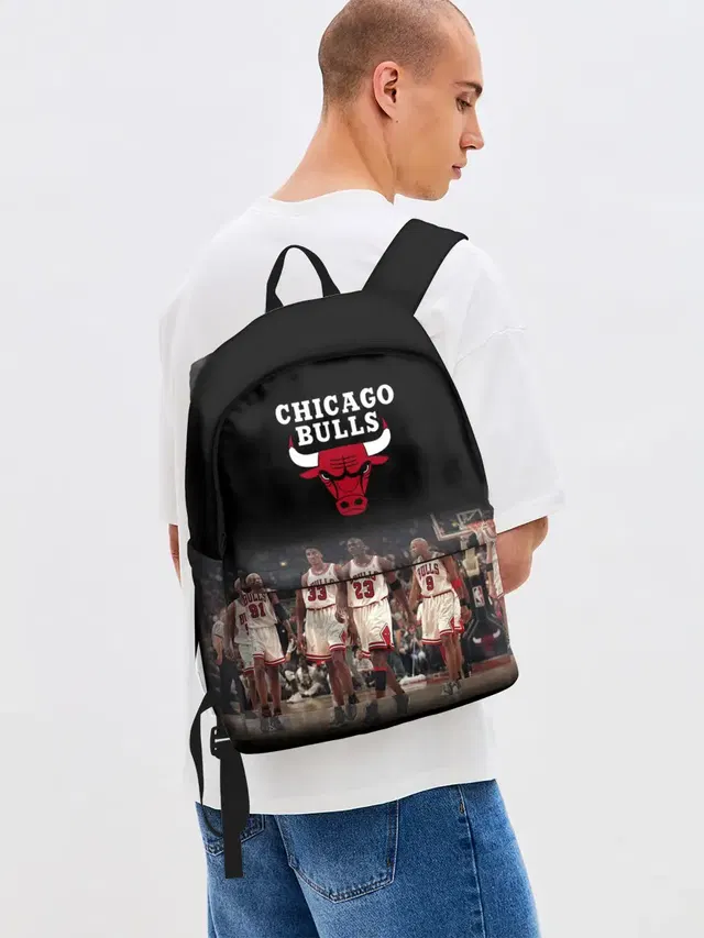 Джинсовый рюкзак с принтом «НБА — CHICAGO BULLS [3]»