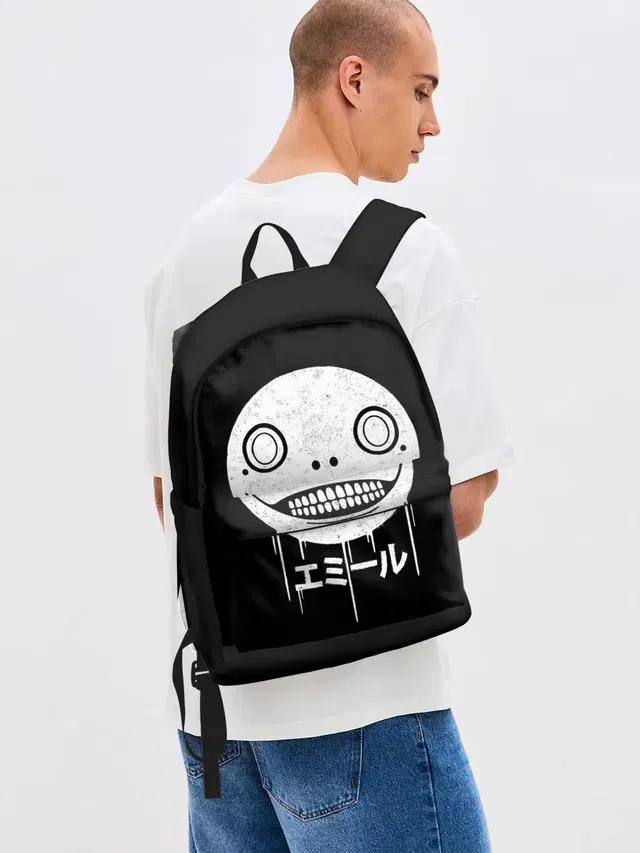 Джинсовый рюкзак с принтом «Emil»