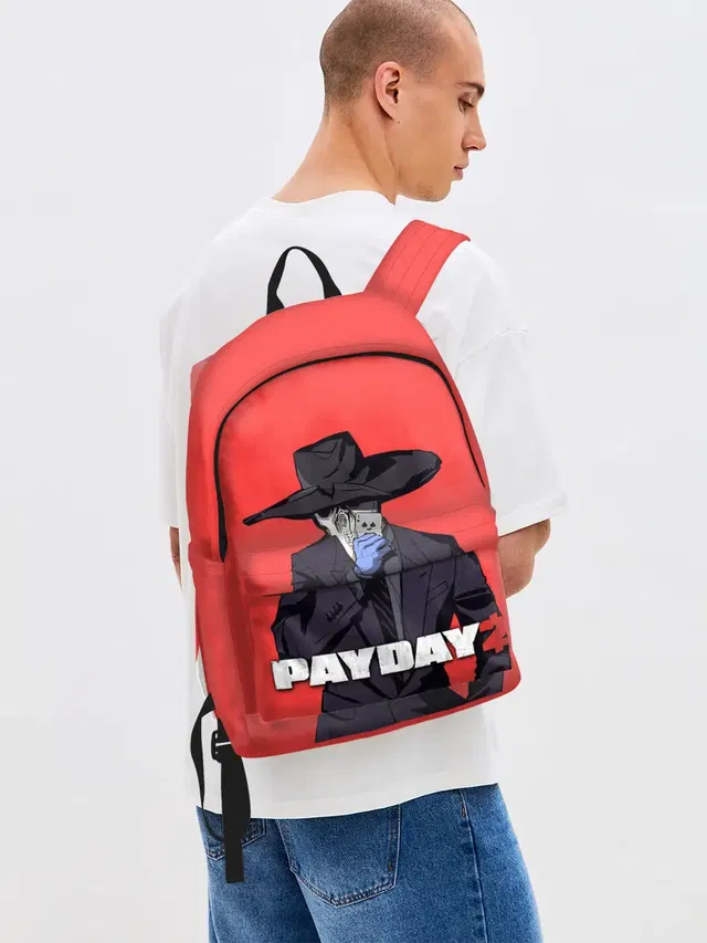 Джинсовый рюкзак с принтом «Payday — Чумной Pay Day 2»