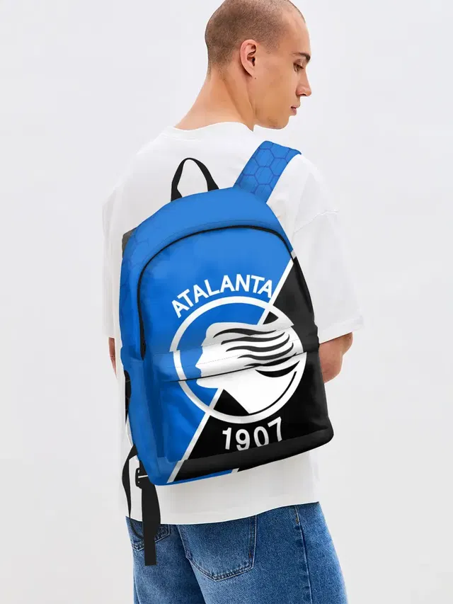 Джинсовый рюкзак с принтом «FC Atalanta — ФК АТАЛАНТА»
