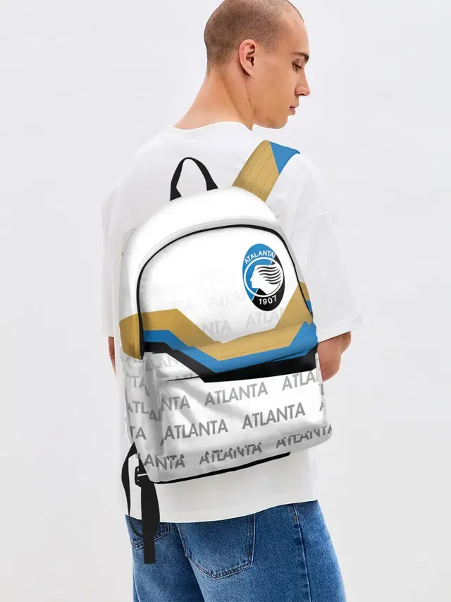 Джинсовый рюкзак с принтом «Atlatna — FC ATALANTA — ФК АТАЛАНТА»