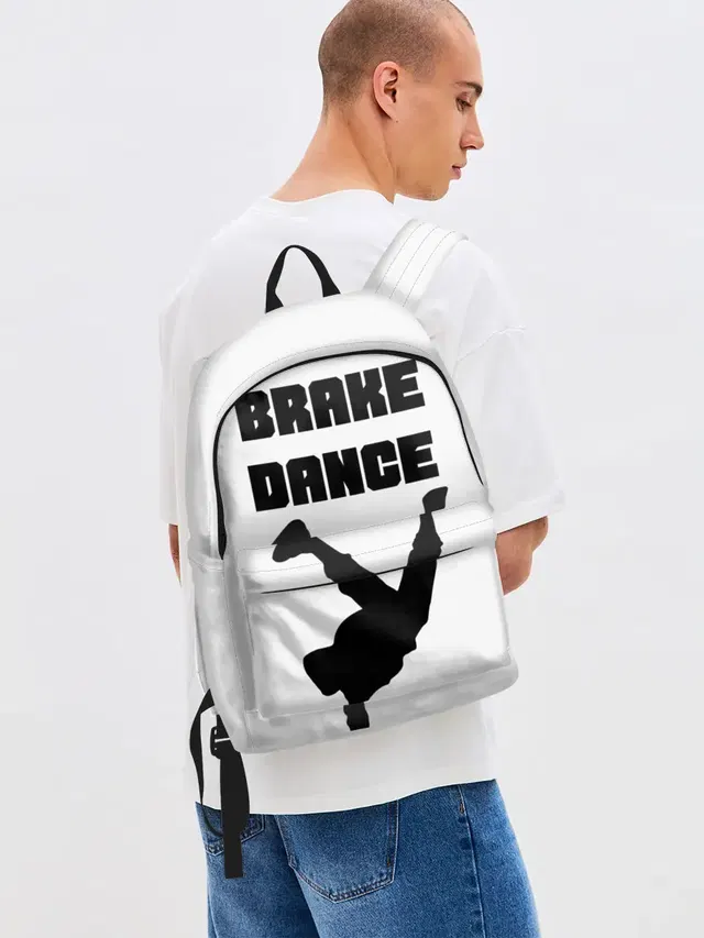 Джинсовый рюкзак с принтом «Brake Dance»