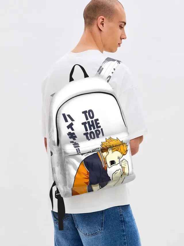 Джинсовый рюкзак с принтом «Haikyu!! — TO THE TOP! Hinata Shoyo»