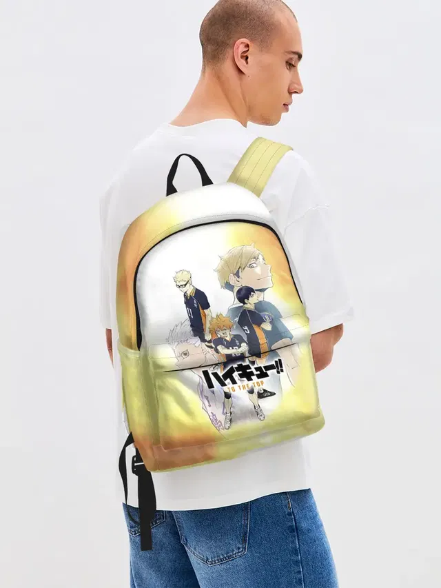 Джинсовый рюкзак с принтом «Shoyo Hinata — Шоё, Тобио, Кей, Семи и Атсуму Haikyuu!!»