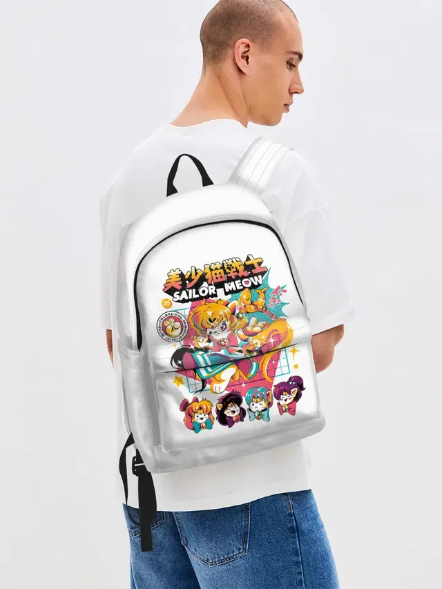 Джинсовый рюкзак с принтом «Sailor Meow»