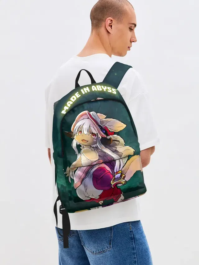 Джинсовый рюкзак с принтом «Nanachi»