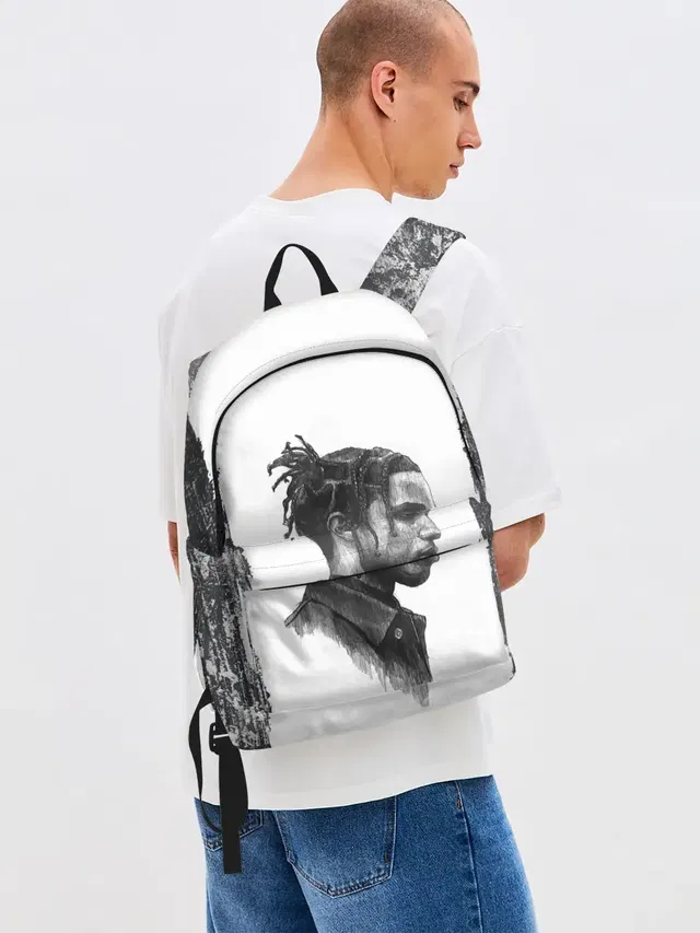 Джинсовый рюкзак с принтом «Asap Rocky Асап»