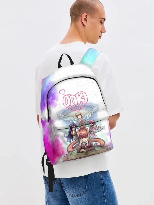 Джинсовый рюкзак с принтом «Doki Doki Literature Club — Doki Doki — Доки Доки»