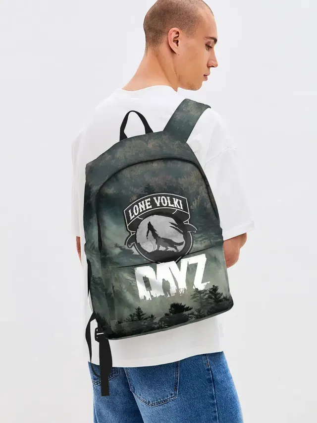 Джинсовый рюкзак с принтом «Lone Volki Dayz — LONE VOLKI»