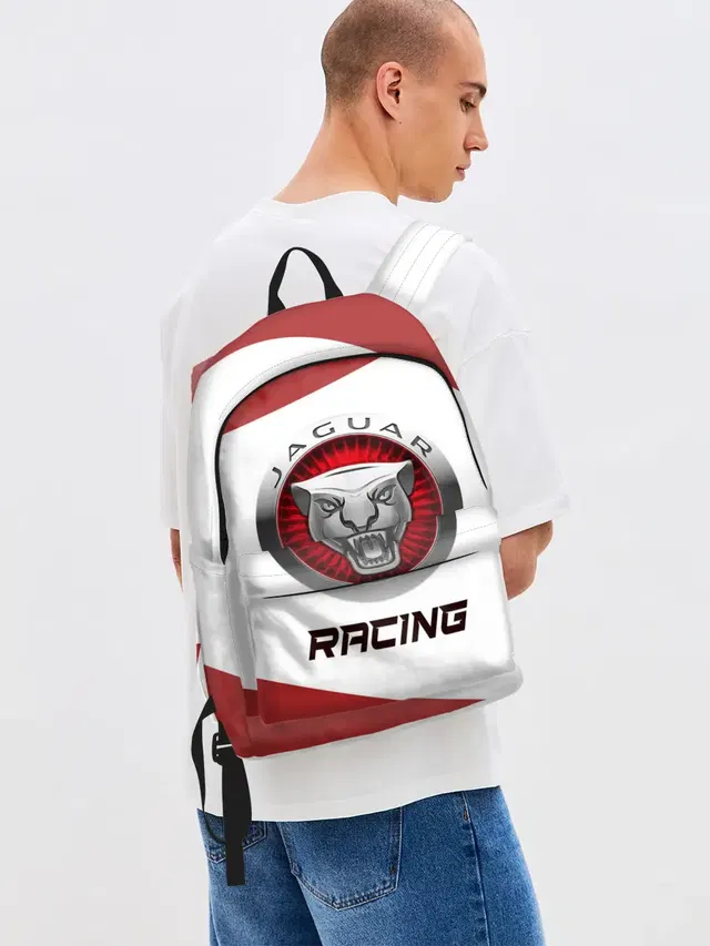 Джинсовый рюкзак с принтом «Jaguar — Ягуар - Racing»