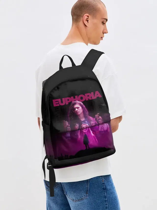 Джинсовый рюкзак с принтом «Euphoria team»