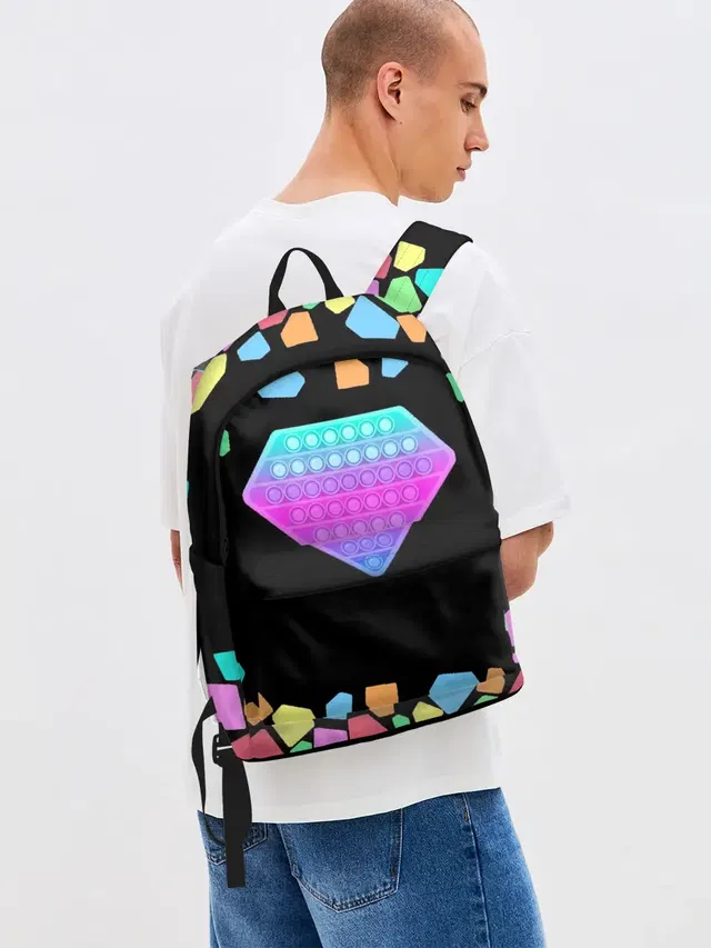 Джинсовый рюкзак с принтом «POP IT Diamond»