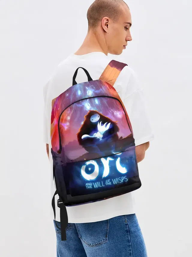 Джинсовый рюкзак с принтом «Ori and the will of the wisps»