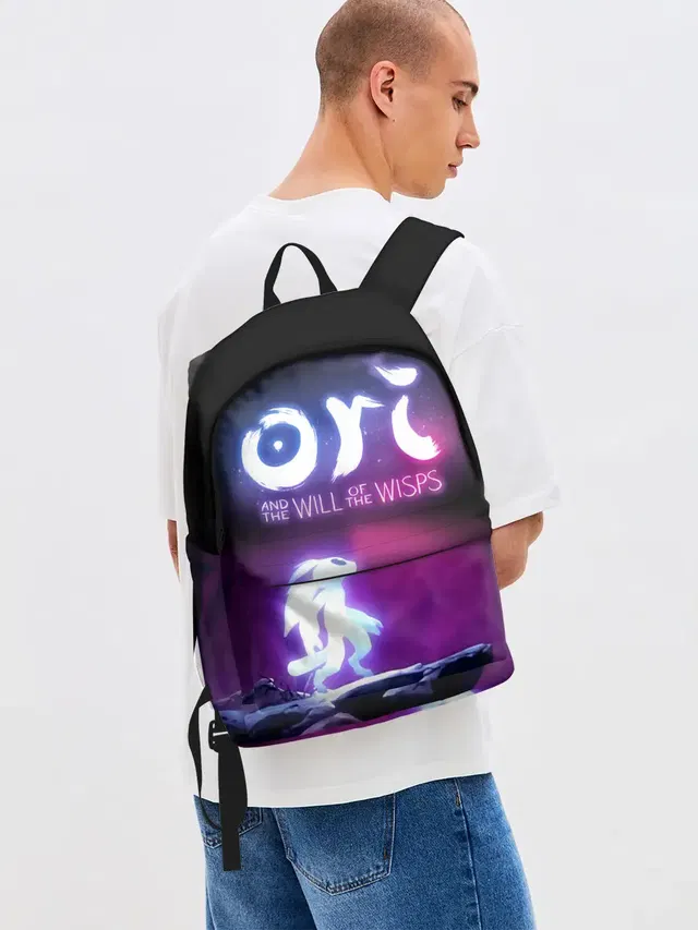 Джинсовый рюкзак с принтом «Ori»
