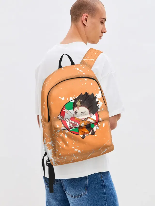 Джинсовый рюкзак с принтом «Nishinoya Yuo Haikyu Волейбол — Nishinoya Yuo — Haikyu»