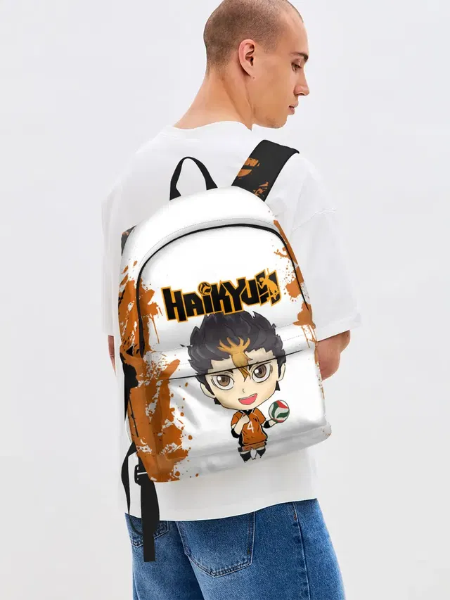 Джинсовый рюкзак с принтом «Юу Нишиноя Nishinoya Yu»