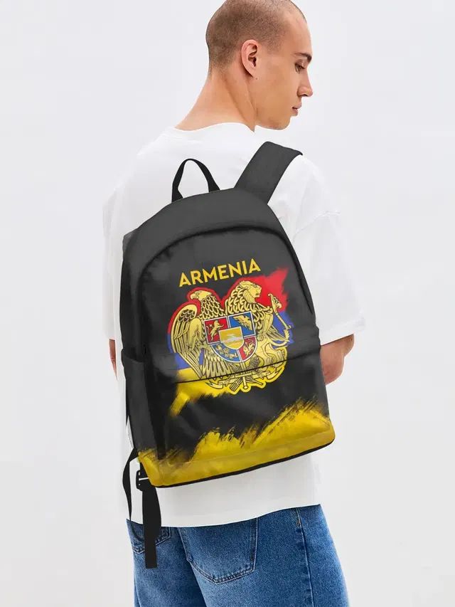 Джинсовый рюкзак с принтом «Армения — Yellow and Black Armenia»