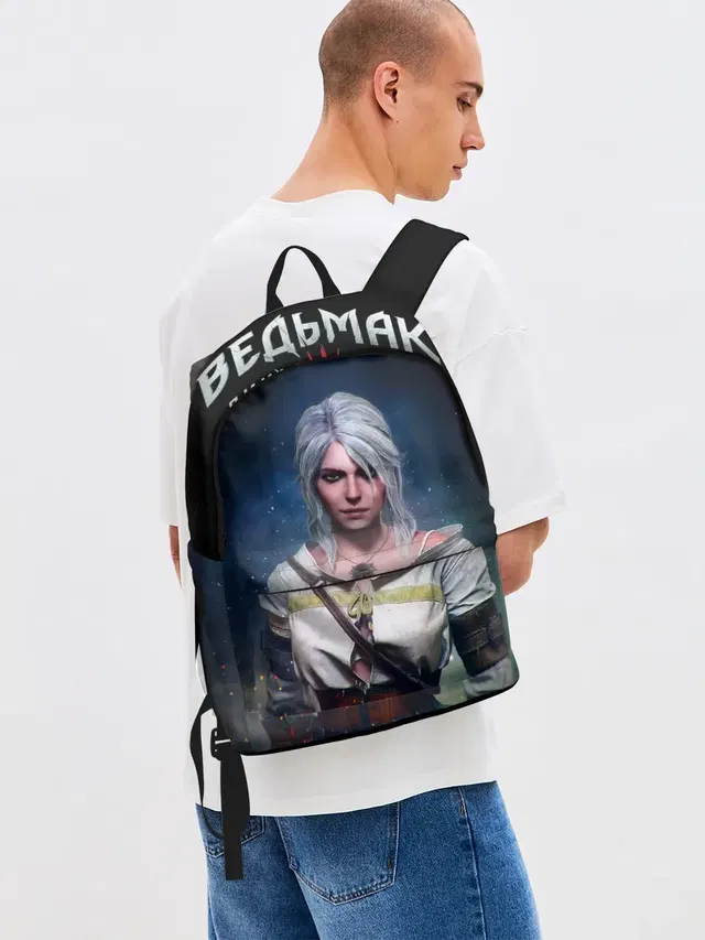 Джинсовый рюкзак с принтом «Cirilla — Ciri»
