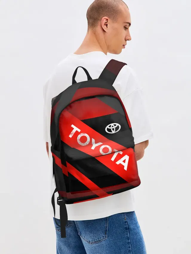 Джинсовый рюкзак с принтом «Тойота — TOYOTA LINES»