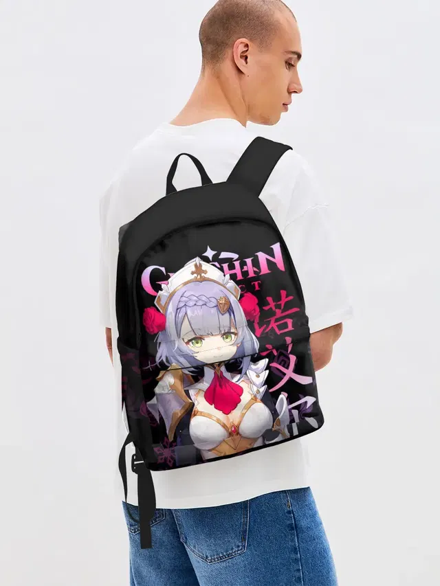 Джинсовый рюкзак с принтом «Геншин Импакт — Ноэлль»