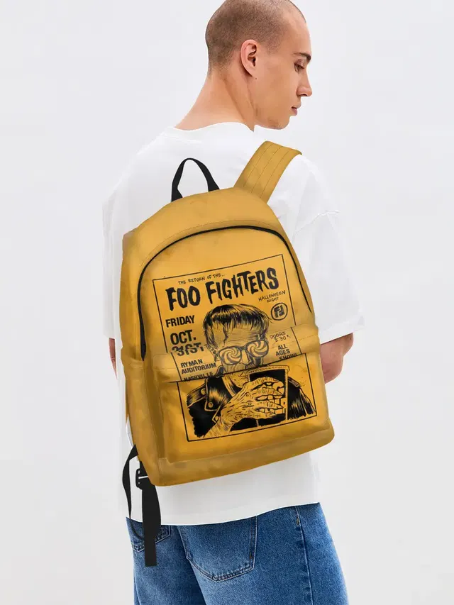 Джинсовый рюкзак с принтом «Foo Fighters — THE RETURN OF THE... FOO FIGHTERS»