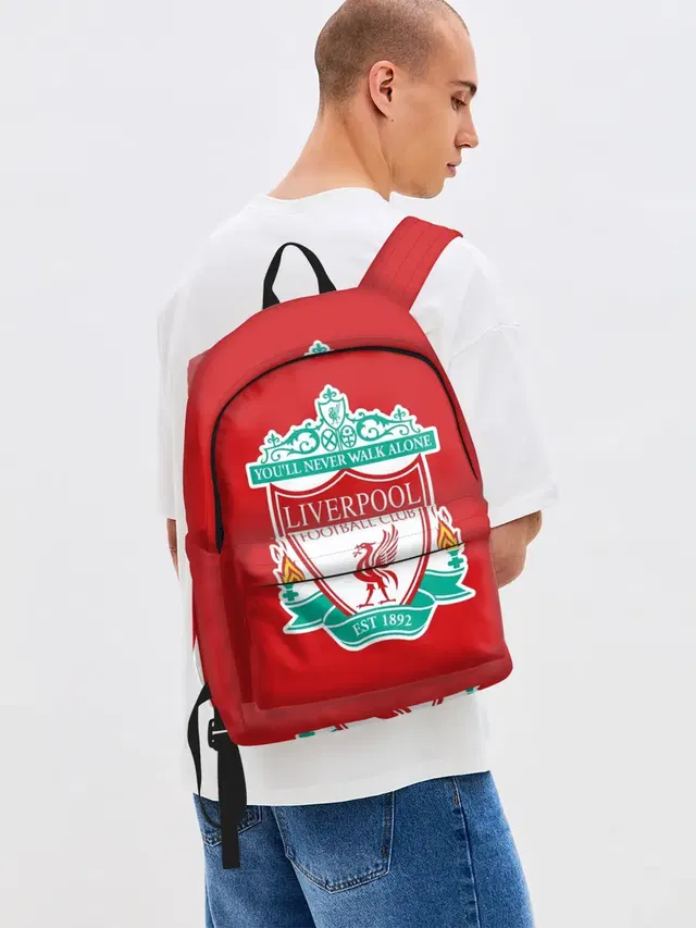 Джинсовый рюкзак с принтом «F C Liverpool»