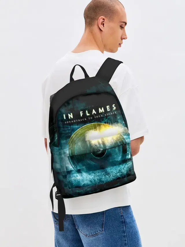 Джинсовый рюкзак с принтом «In Flames — Soundtrack to Your Escape - In Flames»