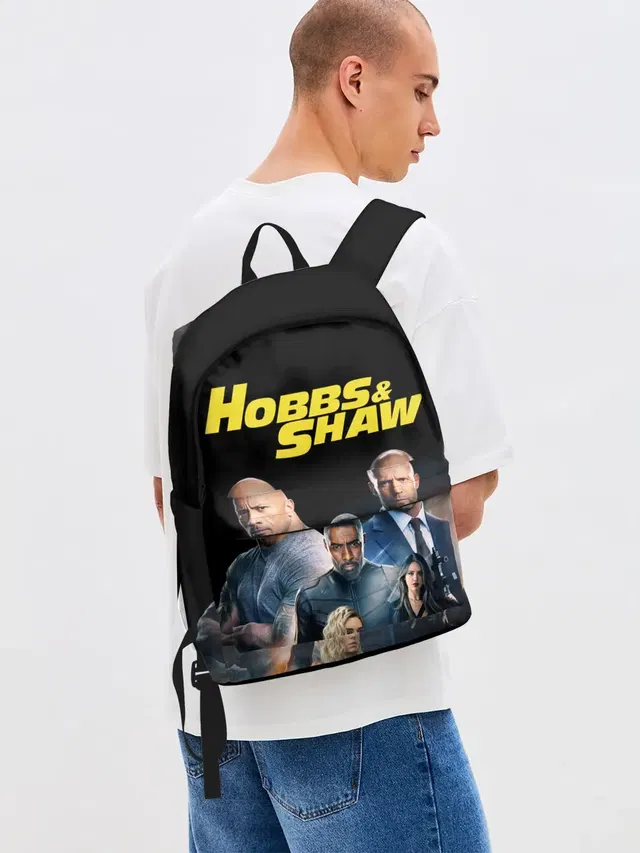 Джинсовый рюкзак с принтом «Разные автомобильные — Hobbs & Shaw»