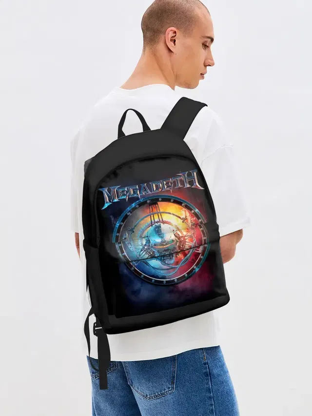 Джинсовый рюкзак с принтом «Megadeth — Megadeth, Super Collider»